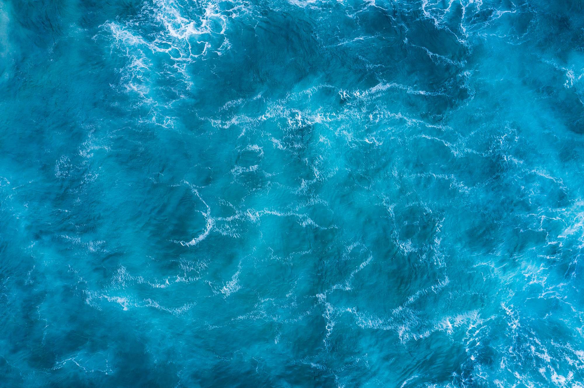 Aerial view of open ocean